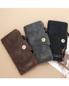 2Pcs Blue Matte Long Wallet