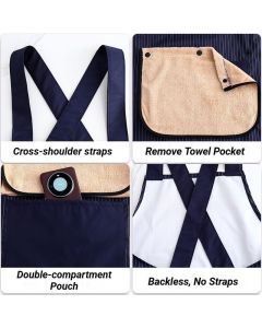 2-Pack Navy Waterproof Aprons