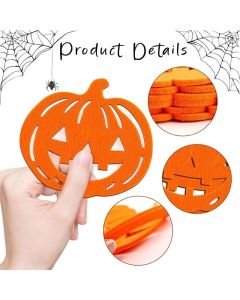 1pk Felt Spider Web Halloween Coasters Table Decor Mats