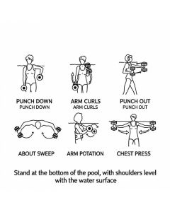 Pool Fitness Hand Weight EVA Foam Water Dumbbell 111.4g Light Purple White Aqua Workout Gear 1pc