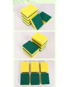 6pk Waist Shape Dual Sided Dish Sponge