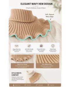 2-Pack Bright Red & Pink thick mock high collar neck protector twin pack, sweet steady wind barrier daily styling wrap