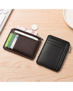 2Pcs 6 Slots Large Capacity Zipper Card Holder,Waterproof & Scratch Resistant,Compact-light blue