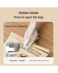 2Pcs White Mini Bag Sealer