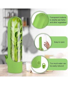 4Pcs Herb & Vegetable Fresh Storage Containers-green