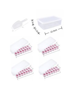 6Pcs 14-Grid Square Silicone Ice Cube Trays, Soft Bottom Ice Molds