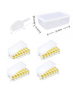 6Pcs 14-Grid Square Silicone Ice Cube Trays, Soft Bottom Ice Molds