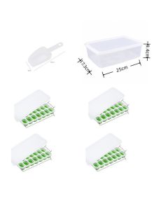 6Pcs 14-Grid Square Silicone Ice Cube Trays, Soft Bottom Ice Molds