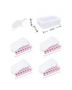 6Pcs 14-Grid Square Silicone Ice Cube Trays, Soft Bottom Ice Molds