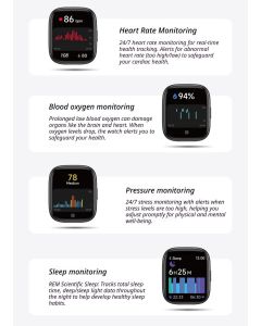 Call Health Smart Watch Black