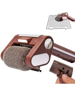LED-lit electric barbecue brush, rechargeable rotating cleaning, instantly cleans the grill after backyard BBQ, lazy cleaning essential.(gold)