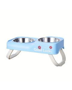 Dopamine Color Pet Bowl Set, Anti-Slip Adjustable Height Design for Small/Medium Dogs and Cats(pink)