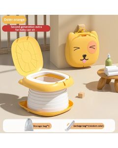 Car Folding Potty, cute cartoon design, folds in seconds for easy carrying, widened seat ring for comfort and stability, suitable for both home and travel.(pink)