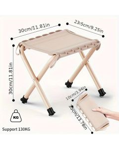 Folding Camping Stool with Hook 660g Lightweight Oxford Cloth Collapsible Seat for Fishing Picnic Hiking & Waiting(black)