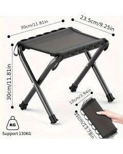 Folding Camping Stool with Hook 660g Lightweight Oxford Cloth Collapsible Seat for Fishing Picnic Hiking & Waiting(khaki)