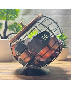 1pc Unique Coffee Capsule Basket Iron Coffee Pod Holder with Slanted Design for Home Bar and Cafe Display.golden