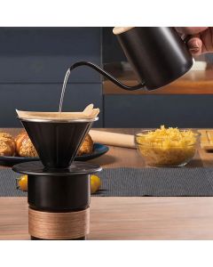 6-Piece Pour Over Coffee Set, Coffee Machine Gift Box, Pour Over Coffee Kettle, Coffee Cup, Coffee Bean Grinder Set.inherent/true qualities
