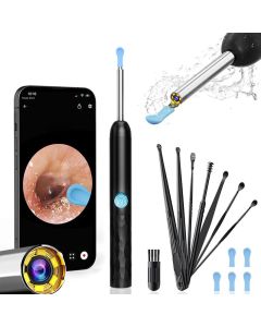 8-Piece Smart Visual Ear Cleaner, 1080P HD AI Warning, IP67 Waterproof Silicone Soft Tip, Safe and Comfortable Comfortable(white))