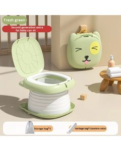 Car Folding Potty, cute cartoon design, folds in seconds for easy carrying, widened seat ring for comfort and stability, suitable for both home and travel.(YELLOW)