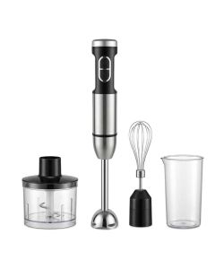 4-in-1 Hand Blender, Blends, Chops, Whisks, and Grinds All in One Machine, 25-Speed Adjustment with TURBO Boost, Splash-Proof and Easy to Disassemble and Clean – Your All-in-One Kitchen Partner.