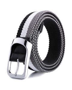 Three-Color Braided Golf Elastic Belt, Unisex, Stretchy Comfort and Versatile Matching, Top Choice for High-Quality Casual Trouser Belts/Blue and white