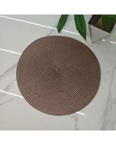 6-pack Round Handwoven Placemats, Multiple Colors, Anti-Slip Heat-Resistant, Home Dining Table Mat, Nordic Style Decorative Mat(beige)
