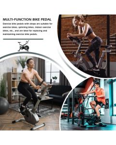 2 Pcs Exercise Bike Pedals Under Desk Bike Pedals, 9 and 16 Stationary Bike Pedals for Exercise Bike Dynamometer Spinning Indoor Pedals