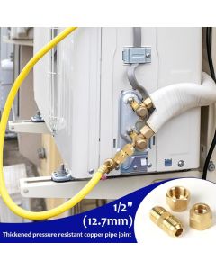 2 Pcs Rallonges of Hose in Copper of Climatisation Pas of Soudure Necessaire Accessories of Climatisation, 0.5 in