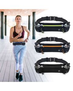 Running Belt with Water Bottles for Active People, Black