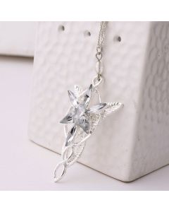 Evenstar Lord of the Rings Silver Plated Necklace, Arwen