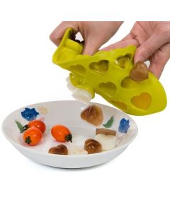 15 Hearts Ice Chocolate Jelly Mold for Pralines, Brown
