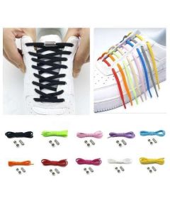 No-Tie Elastic Shoelaces 1 Pair, One Size, Red