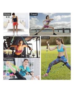 11-Piece Resistance Bands Set for Yoga and Rehab, MultiColor