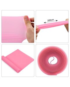 5 pcs Resistance Band, TPE Yoga Exercise Band for Rehab, Pink, One Size