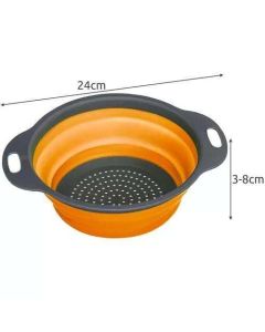 Collapsible Silicone Colander, Space Saving Kitchen Strainer, MultiColor, Practical for Dishwashing & Cooking