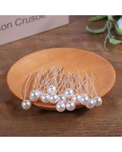 20 Pcs Wedding Hairpins with Pearls in White