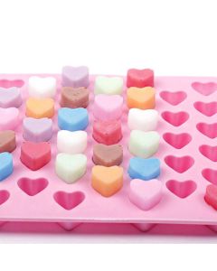 55 Hearts Ice Chocolate Jelly Mold, Pink