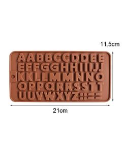 Alphabet Chocolate Mold, Letters Ice Mold, Praline Mold, Brown