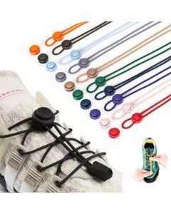 2 Pairs Elastic Shoelaces No Tie Shoelaces Neon Green, Solid Color