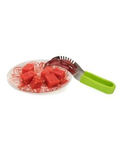 Stainless steel melon cutter watermelon slicer, silver