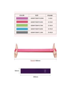 5-pack Resistance Bands for Exercise Yoga Rehab, MultiColor