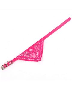 Dog collar bandana scrunchie scarf, red