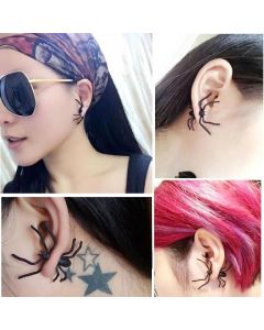 Black Spider Halloween Earrings, 2 Pieces