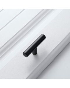 10 Pack Black Stainless Steel Kitchen Cabinet Door Handles, 50mm Hole Spacing