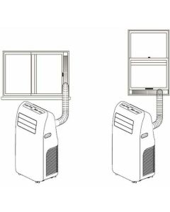 2 Pack Adjustable Window Seal Plates for Portable Air Conditioner, 55 to 110cm Opening 7.5 to 20cm