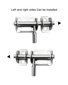 4 Pieces Mini Stainless Steel Sliding Door Latches Safety Door Latches with Screws for Bathroom Door Wooden Door Pet Door Bedroom, 65mm