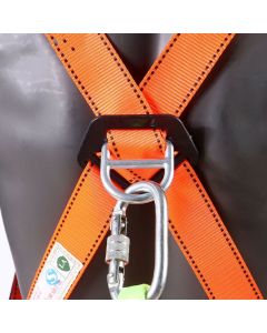 Nylon Double Fall Arrest Harness, Climbing Harness, Full Body Fall Protection Harness from Height, Adjustable Harness