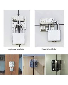 2 Pieces Door Latch Hasp Clasp Latch with Screws, Matte Black Finish Stainless Steel Heavy Duty Latch