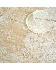 Rectangular Lace Tablecloth White, 150 x 300cm