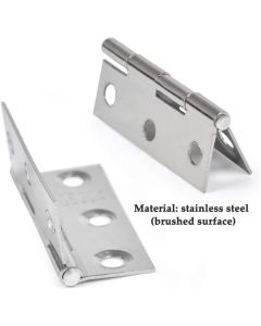 20 Pieces Hinges Stainless Steel Hinges, Door Hinge, Flat Folding Hinge Holes, Cabinet Drawer Hinge, Window Hinge Connectors, Box Cabinet Hinge Silver